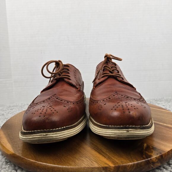 Cole Haan Mens 10.5M Original Grand Brown Woodbury Long Wingtip Casual Oxford main image 11